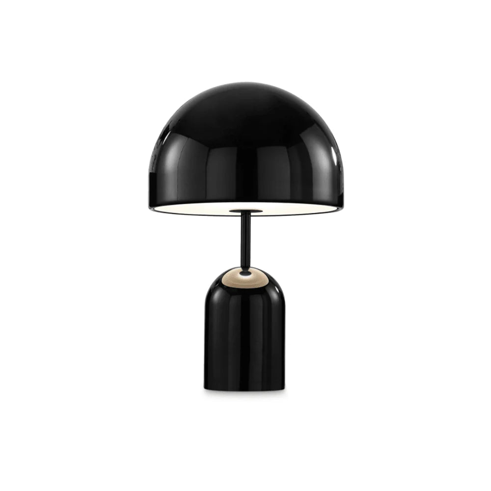 Chrome Metal Table Lamp Bell Shade Compact Matte Finish Modern Living Room Bedroom Home Decor - Stack & Clear 14