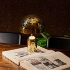 Chrome Metal Table Lamp Bell Shade Compact Matte Finish Modern Living Room Bedroom Home Decor - Stack & Clear 5