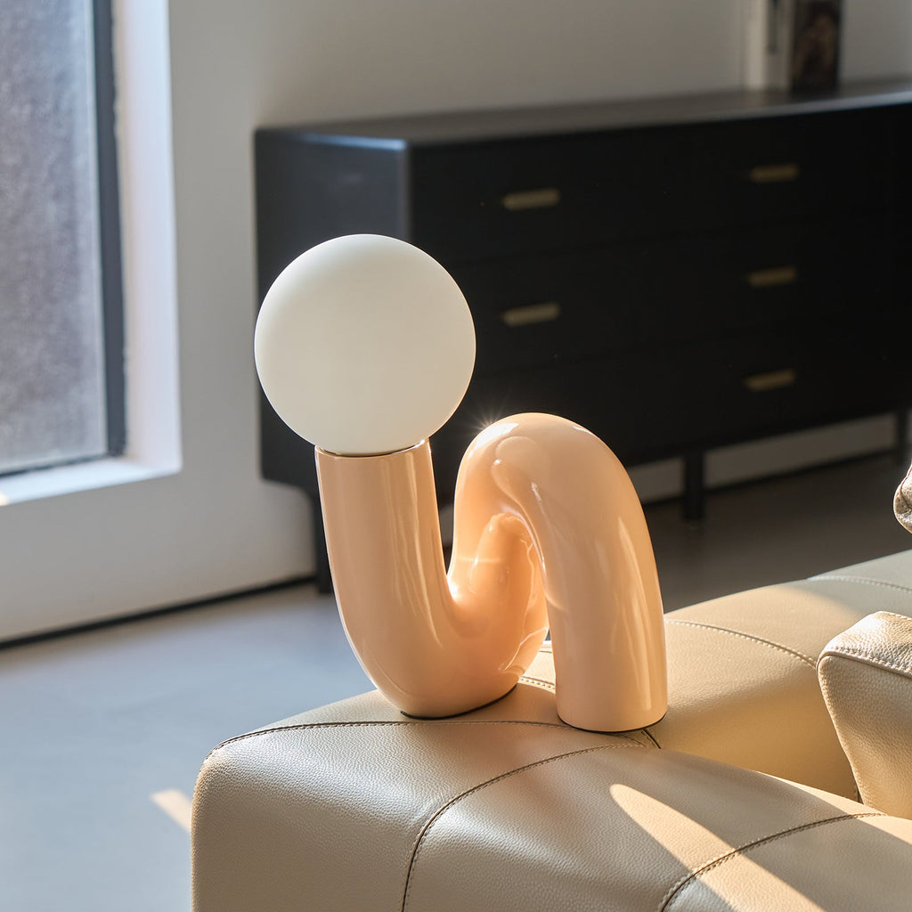 Modern Table Lamp Resin Glass LED Dimmable 3