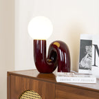 Modern Table Lamp Resin Glass LED Dimmable 6