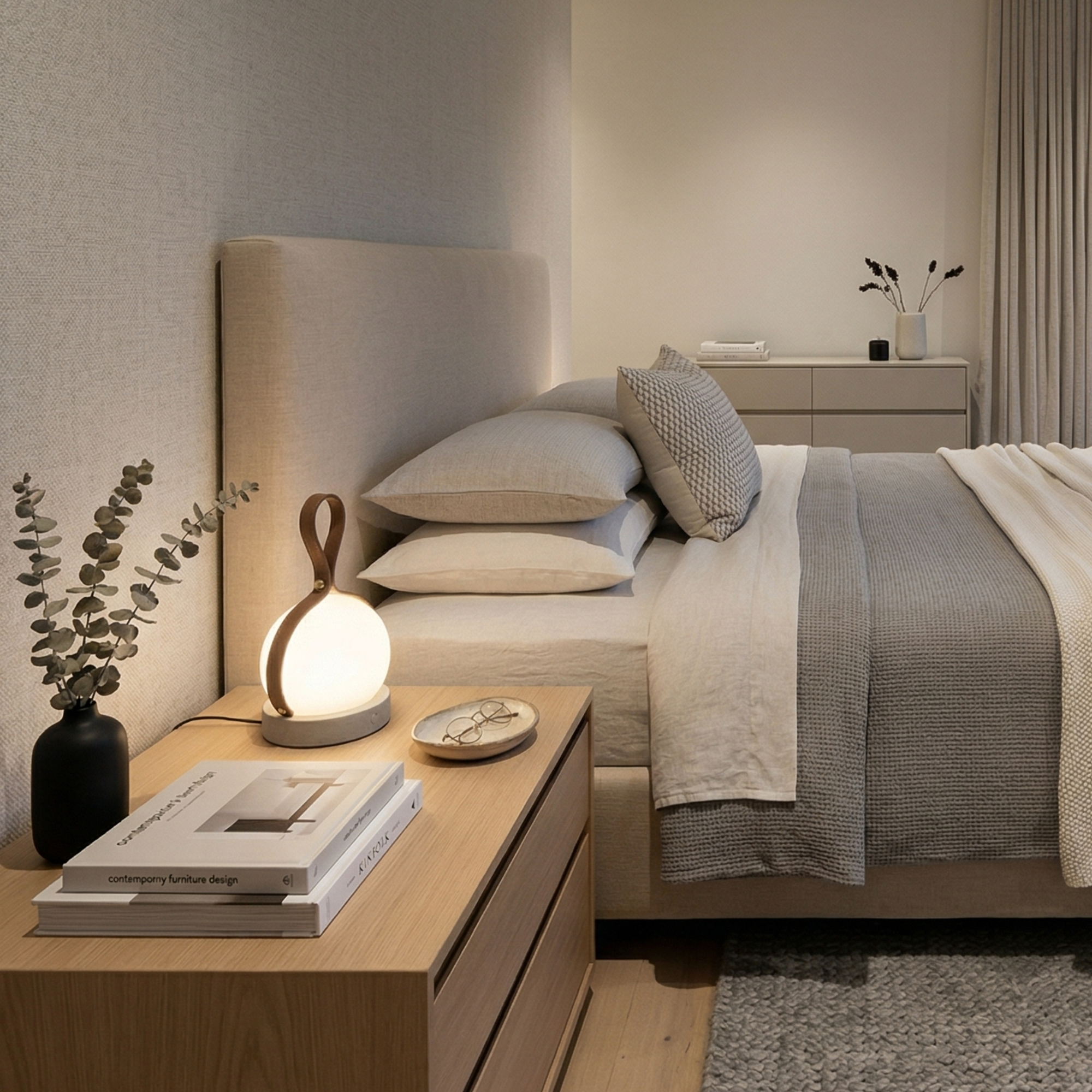 Modern Table Lamp with Integrated LED for Bedroom and Living Room 99