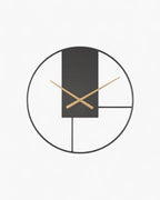 Modern Wall Clock Decor with Black Frame and Gold Hands – 12 Inch Minimalist Design 0