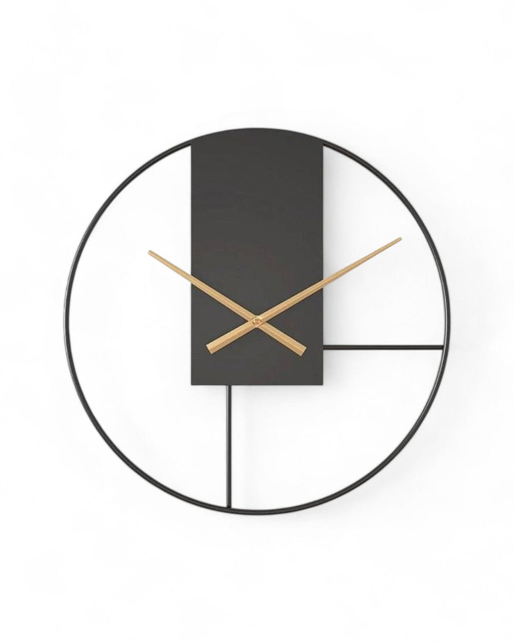 Modern Wall Clock Decor with Black Frame and Gold Hands – 12 Inch Minimalist Design 1