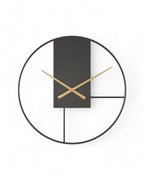 Modern Wall Clock Decor with Black Frame and Gold Hands – 12 Inch Minimalist Design 1