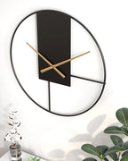 Modern Wall Clock Decor with Black Frame and Gold Hands – 12 Inch Minimalist Design 4