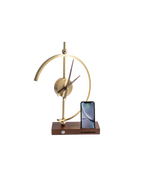 Modern Wall Clock Decor with Brass and Wood Design – Minimalist Silent Timepiece 0