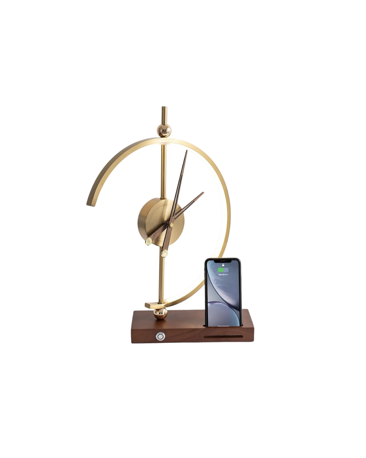 Modern Wall Clock Decor with Brass and Wood Design – Minimalist Silent Timepiece 0