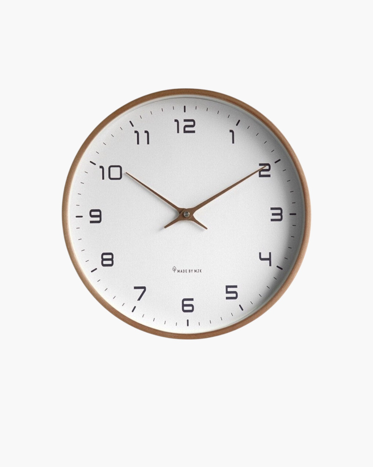 Modern Wall Clock Decor with Natural Wood Frame and Silent Quartz Mechanism - 12 Inch 0