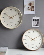 Modern Wall Clock Decor with Natural Wood Frame and Silent Quartz Mechanism - 12 Inch 1