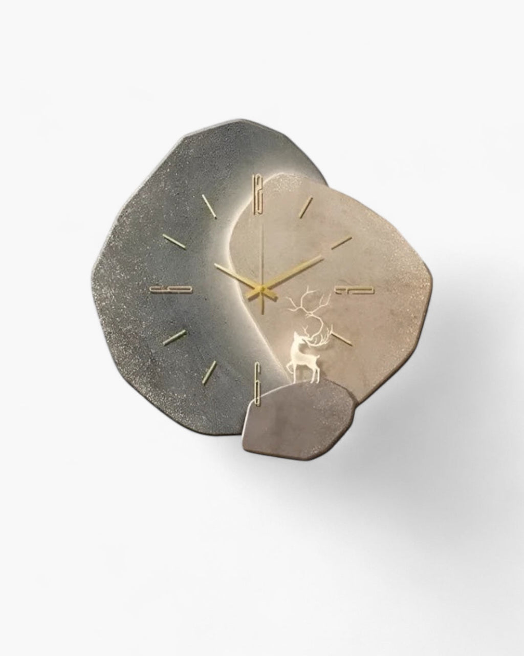 Modern Wall Clock Decor with Unique Moon Design – 12-Inch Lune Aura Clock 2