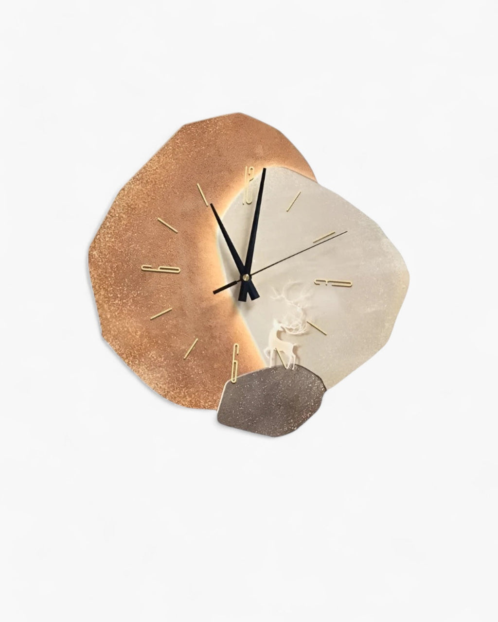Modern Wall Clock Decor with Unique Moon Design – 12-Inch Lune Aura Clock 3
