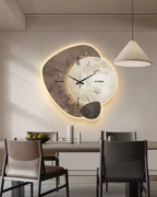 Modern Wall Clock Decor with Unique Moon Design – 12-Inch Lune Aura Clock 4