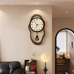 Modern Wall Clock Wood Silent Operation 1