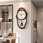 Modern Wall Clock Wood Silent Operation 4