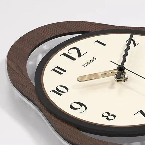 Modern Wall Clock Wood Silent Operation 5