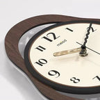 Modern Wall Clock Wood Silent Operation 5