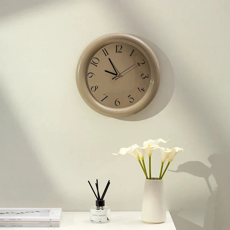 Modern Wall Clock Wood Silent Sweep Movement 2