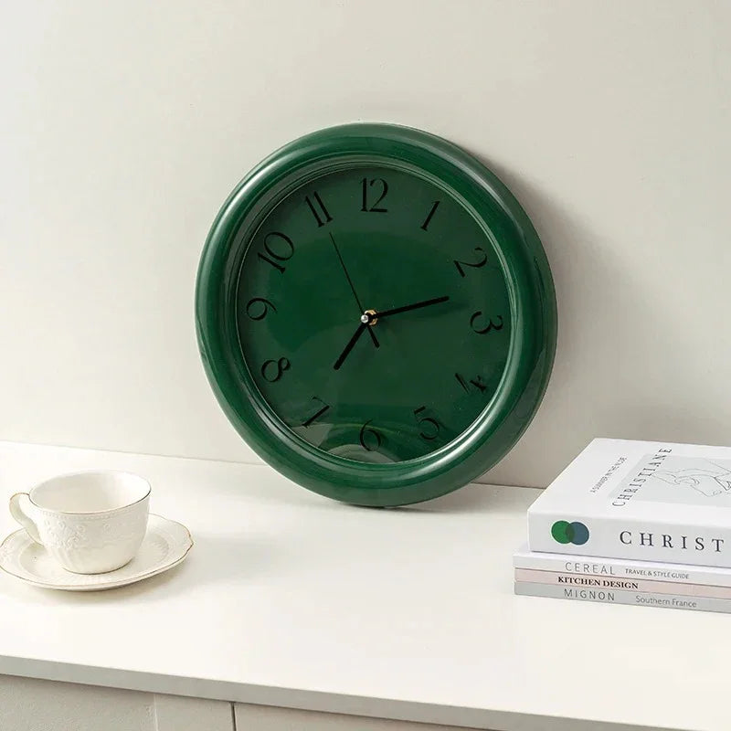 Modern Wall Clock Wood Silent Sweep Movement 3