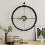 Modern Wall Clock, Openwork Design in Black or Gold Finish – Stylish Wall Clock Decor 5