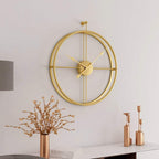 Modern Wall Clock, Openwork Design in Black or Gold Finish – Stylish Wall Clock Decor 6