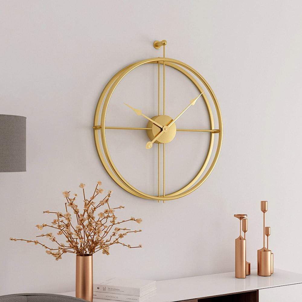 Modern Wall Clock, Openwork Design in Black or Gold Finish – Stylish Wall Clock Decor 6