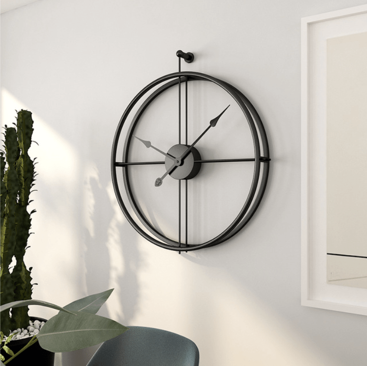 Modern Wall Clock, Openwork Design in Black or Gold Finish – Stylish Wall Clock Decor 7