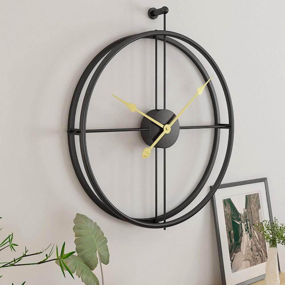 Modern Wall Clock, Openwork Design in Black or Gold Finish – Stylish Wall Clock Decor 8