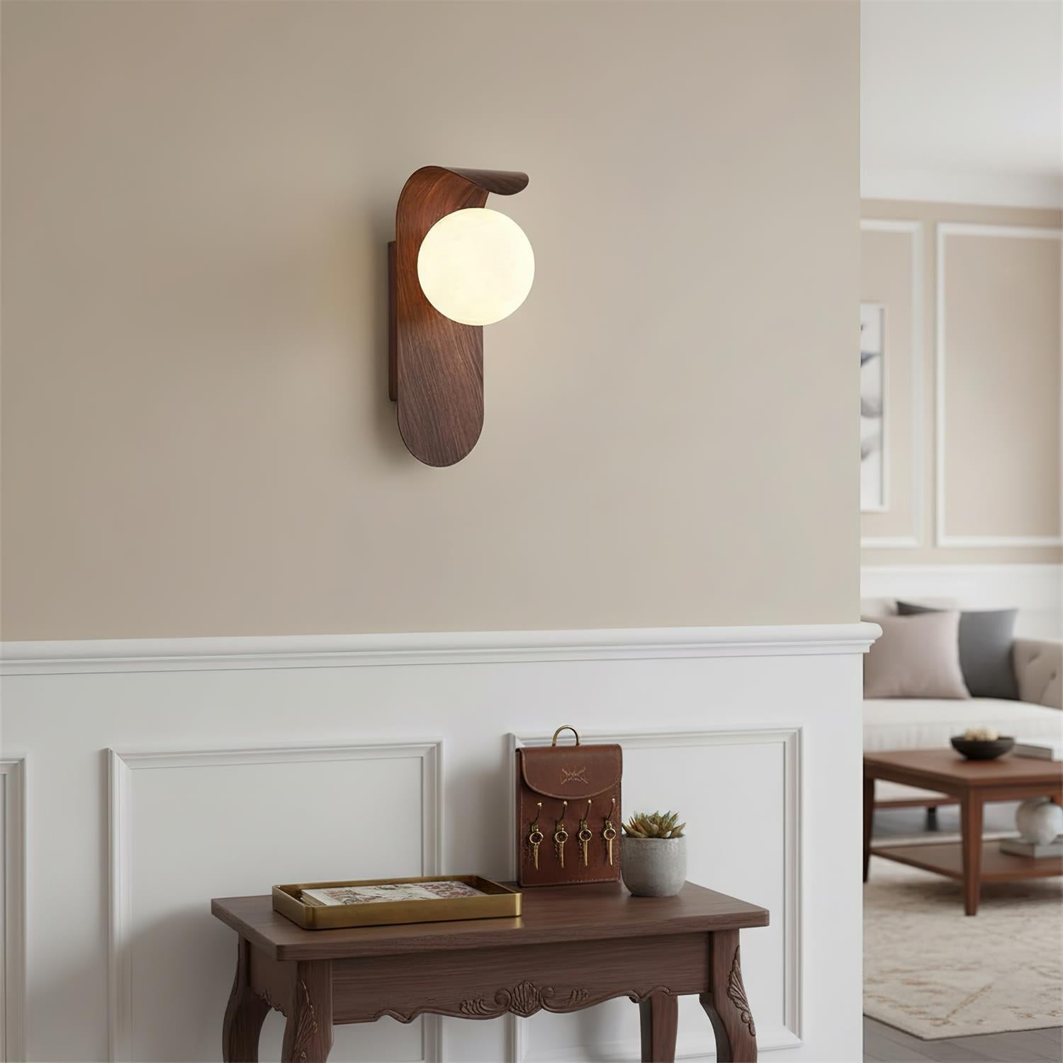 Modern Wall Lamp with Frosted Globe – Damp Rated Wall Sconce for Bathroom or Outdoor Use 2