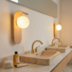 Modern Wall Lamp with Frosted Globe – Damp Rated Wall Sconce for Bathroom or Outdoor Use 97