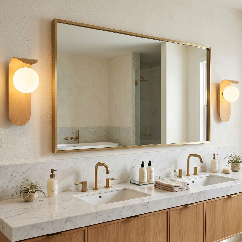 Modern Wall Lamp with Frosted Globe – Damp Rated Wall Sconce for Bathroom or Outdoor Use 98