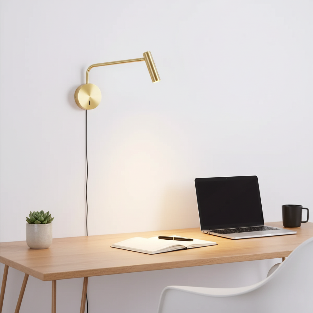 Modern Wall Light with Adjustable Arm and Integrated LED – Black or White 6