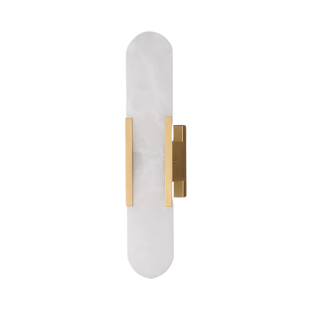 Modern Wall Sconce Lighting – Elongated Alabaster Wall Lamp for Elegant Illumination 0