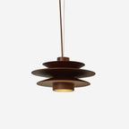 Modern Walnut Pendant Light with Tiered Design – Kitchen Hanging Light 1