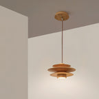 Modern Walnut Pendant Light with Tiered Design – Kitchen Hanging Light 3