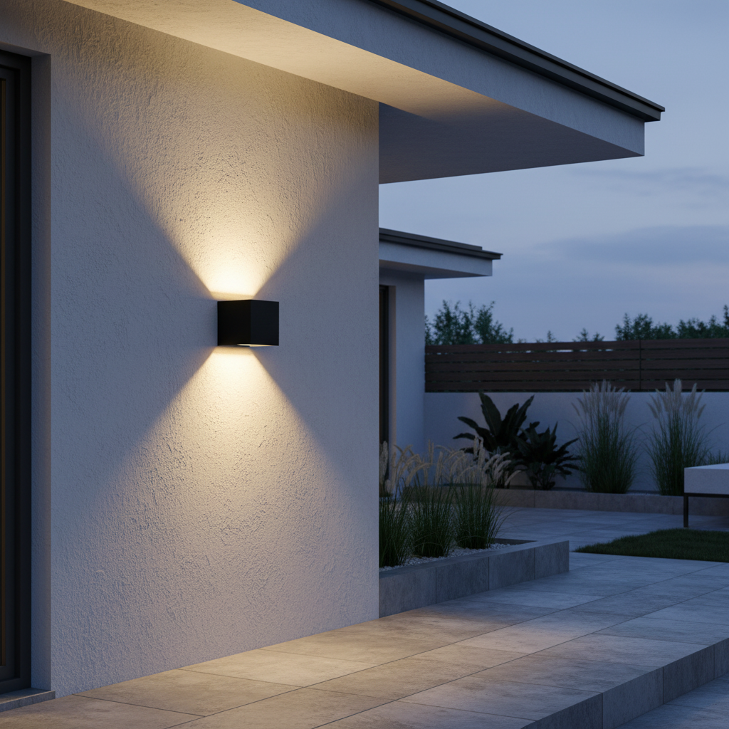Modern Waterproof Aluminum Outdoor Wall Sconce Lamp with LED Light - 600 Lumens 10