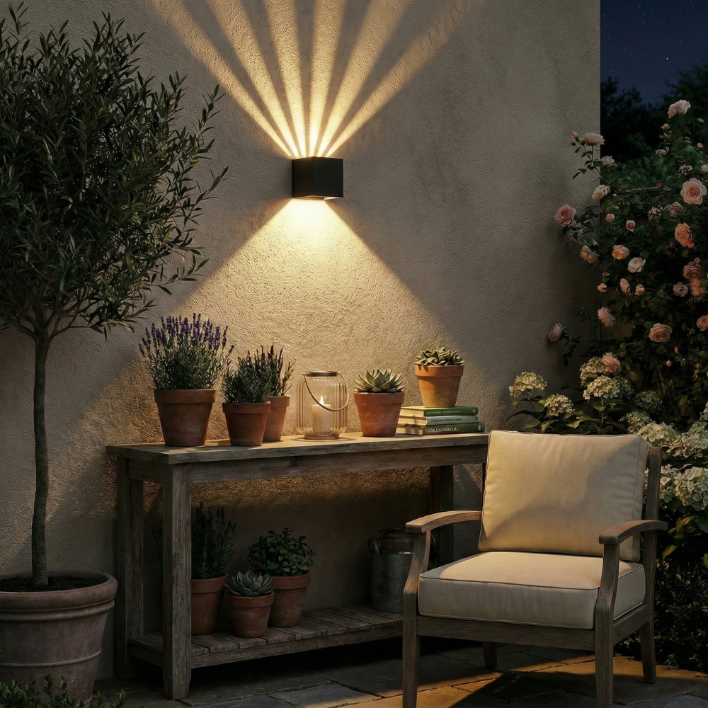 Modern Waterproof Aluminum Outdoor Wall Sconce Lamp with LED Light - 600 Lumens 16