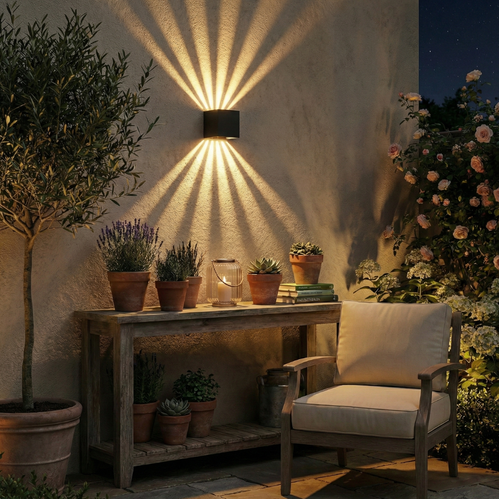 Modern Waterproof Aluminum Outdoor Wall Sconce Lamp with LED Light - 600 Lumens 18