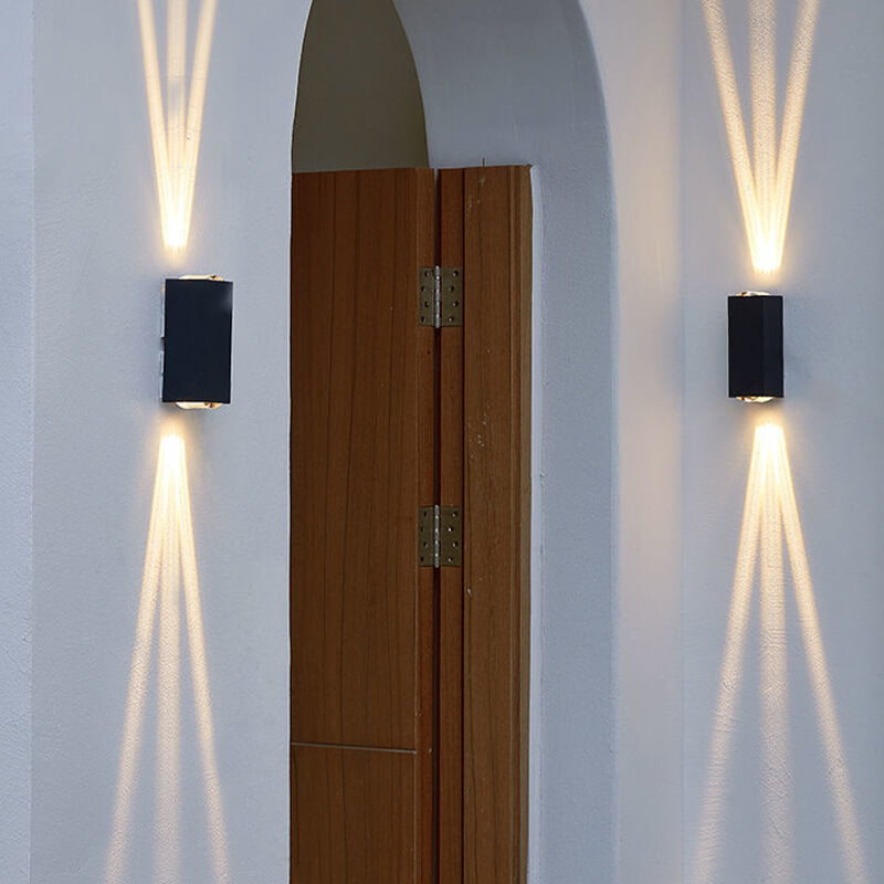 Modern Waterproof LED Outdoor Wall Lamp – Adjustable Black Aluminum Outdoor Wall Sconce for Patios and Fences 11