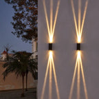 Modern Waterproof LED Outdoor Wall Lamp – Adjustable Black Aluminum Outdoor Wall Sconce for Patios and Fences 12