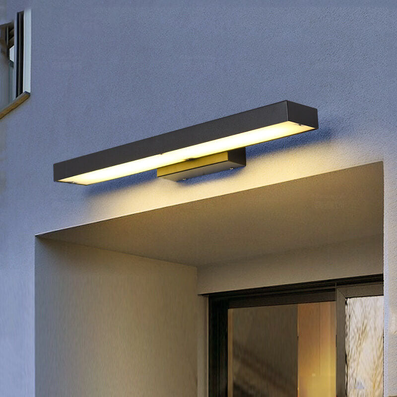 Modern Waterproof LED Outdoor Wall Lantern with Motion Sensor – Rectangular Design for Exterior Use 1
