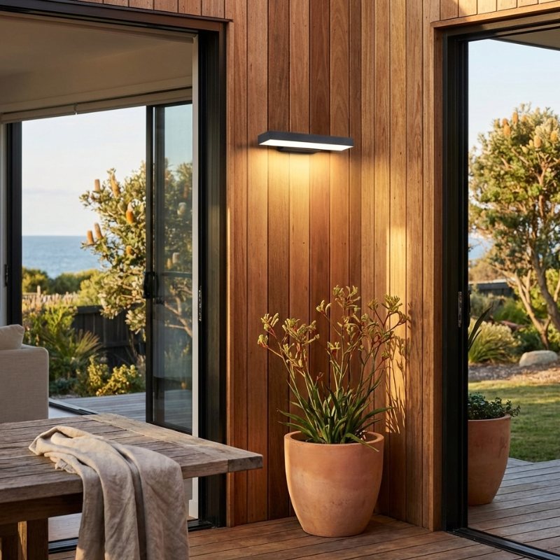 Modern Waterproof LED Outdoor Wall Lantern with Motion Sensor – Rectangular Design for Exterior Use 10