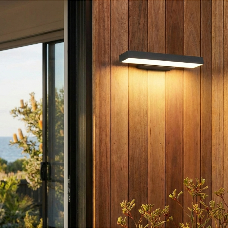 Modern Waterproof LED Outdoor Wall Lantern with Motion Sensor – Rectangular Design for Exterior Use 12