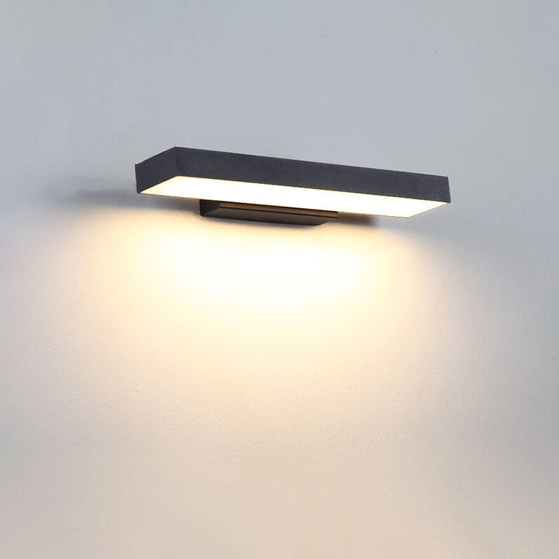 Modern Waterproof LED Outdoor Wall Lantern with Motion Sensor – Rectangular Design for Exterior Use 2