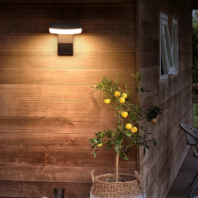 Modern Waterproof Outdoor Wall Sconce with Motion Sensor - Rotatable LED Wall Lamp for Patios and Fences 0