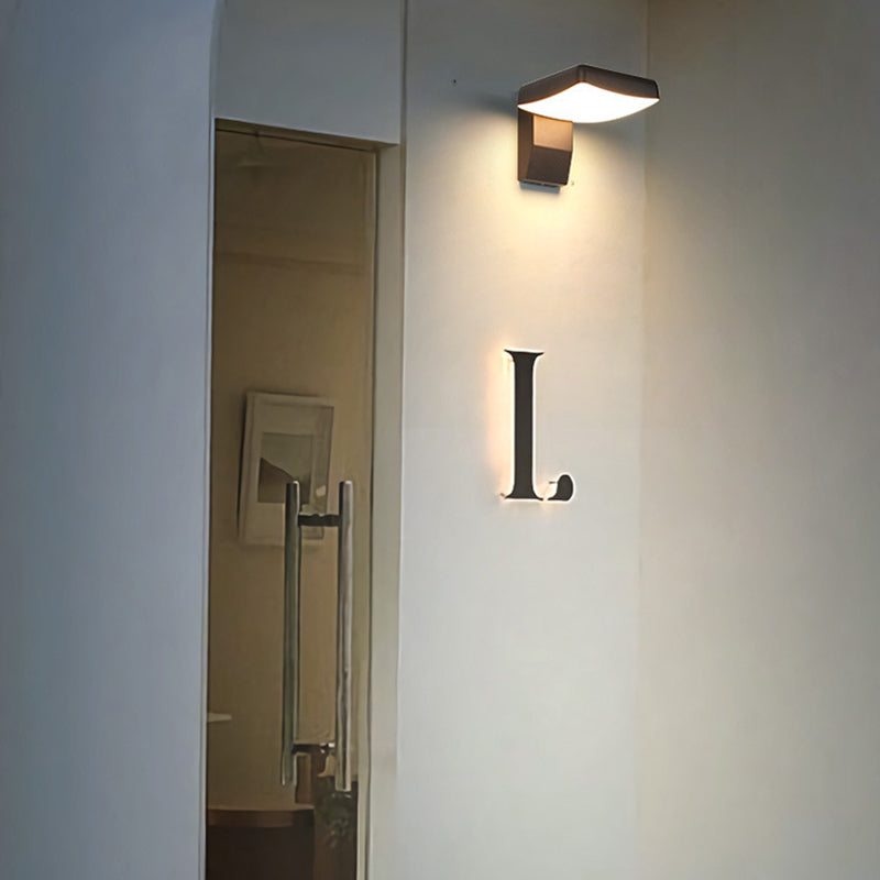 Modern Waterproof Outdoor Wall Sconce with Motion Sensor - Rotatable LED Wall Lamp for Patios and Fences 3