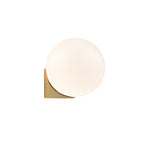Modern White Glass Globe Wall Light with Silver Base - Ambient Sconce 1