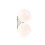 Modern White Glass Globe Wall Light with Silver Base - Ambient Sconce 2