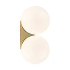 Modern White Glass Globe Wall Light with Silver Base - Ambient Sconce 3