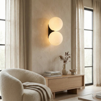 Modern White Glass Globe Wall Light with Silver Base - Ambient Sconce 4