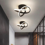 Modern White LED Flush Mount Ceiling Light Fixture – Sleek Metal Design for Contemporary Spaces 0